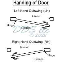 Aluminum RH Gold Set Hinge 3033916 2