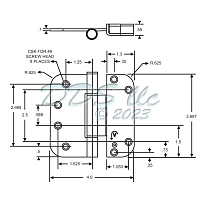 Ashland V400 Adjustable Door Set Hinge  56-126ss 1