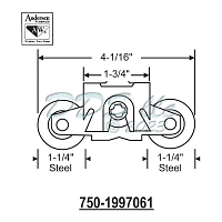 Andersen Patio Door Roller 750-1997061 1