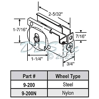 Patio Door Roller 9-200 1