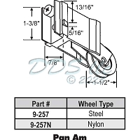 Pan Am Patio Door Roller 9-257N 1