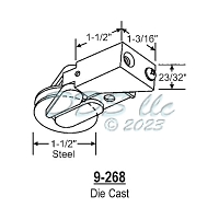 Keller - Air Control Sliding Door Roller 9-268 1