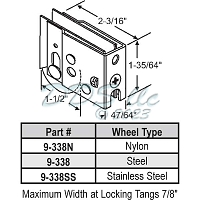 Patio Door Roller 9-338SS 1