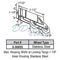 Tandem Patio Door Roller 9-368s 1