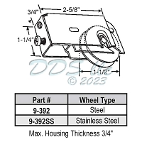 Patio Door Roller 9-392SS 1