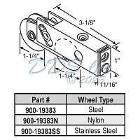 Tandem Patio Door Roller 900-19383 1