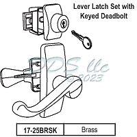 Storm Door Lever Latch Set Satin Nickel 17-25snkk 1