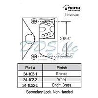 Truth Casement Lock 34-103-1 1