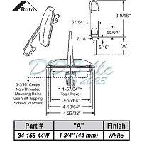 Roto Multi-Point Casement Lock 34-165-44W 1