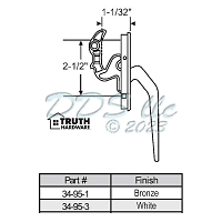 Truth Casement Window Lock Handle 34-95-3 1