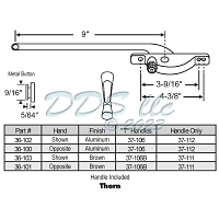Thorn Face Mount Casement Window Operator 36-102 1