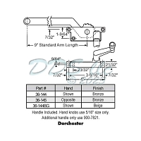Dorchester Casement Window Operator LH 36-144AL 1