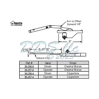 Rear Mount Casement Operator 36-257-8 1