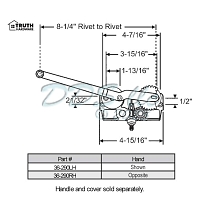 Sill Mounted Casement Operator 36-290LH 1