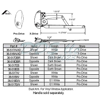 Sill Mounted Casement Operator 36-518EW