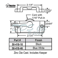 Sweep and Sash lock 50-418-46 1