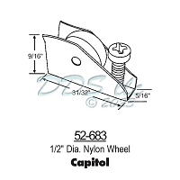 Captiol Sliding Window Roller 52-683 1