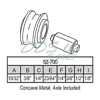 Sliding Window Wheels 52-700 Sliding Window Wheels 52-700