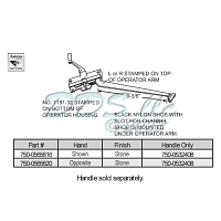 thumbnail image 2 of Andersen Split Arm Operator Left Hand In Stone Color 2 of 13