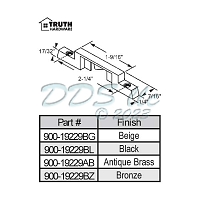 Truth Window Sash Lock Strike 900-19229BG