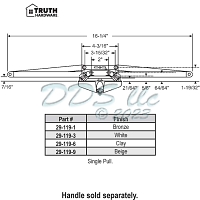 Truth Awning Window Operator Beige 29-119-9 1
