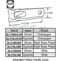 Pella Integrated Folding Handle Cover 36-219RHBP 1