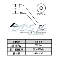 Roto Interlock Window Crank Handle Blue White 37-157BEW 1