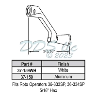 Roto 5-16 inch Hex Crank Handle White 37-159WH 1