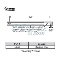 Awning Track 13 inch 38-58 1