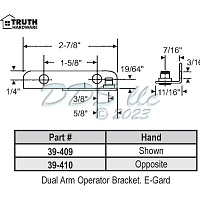 Dual Arm Operator Bracket 39-410