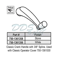 Andersen Classic Window Crank Handle White 750-1361356 1