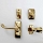 Storm Door Lever Latch Set Brass 17-25BRSK