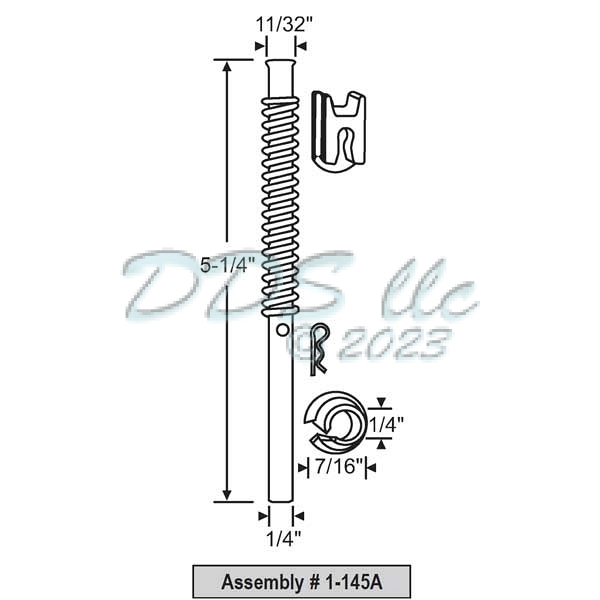 Pin Assembly 1-145A | Window and Door Parts