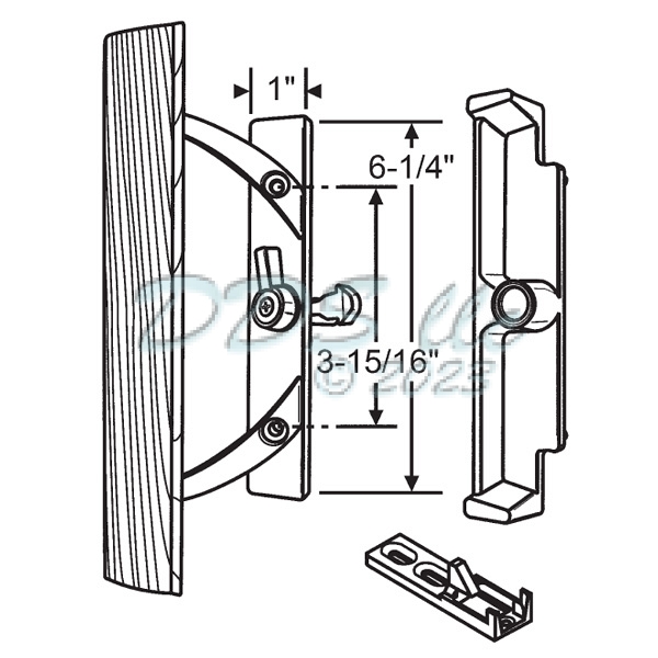 Handles Patio Doors 13452BK Window and Door Parts