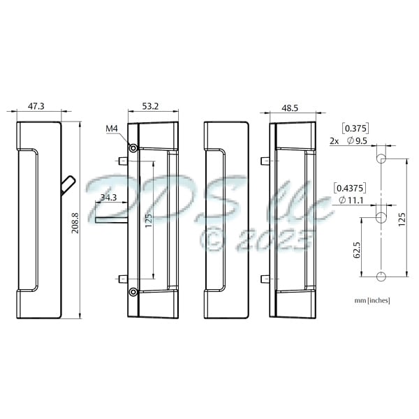 Interlock Crest 200 Series Sliding Door Handle Set 13-738W | Window and ...