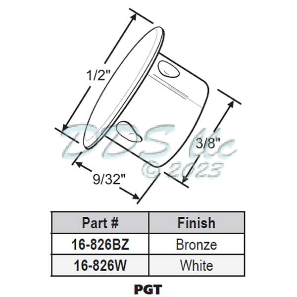 Screw Hole Cover 16826W Window and Door Parts