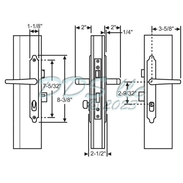 Larson Storm Door Lever Latch Set 19-466 | Window and Door Parts