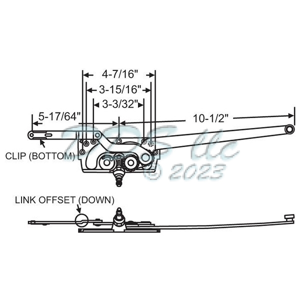 Truth Hardware Entrygard Dyad Left-Hand Casement Window Operator – Clip Bottom Style