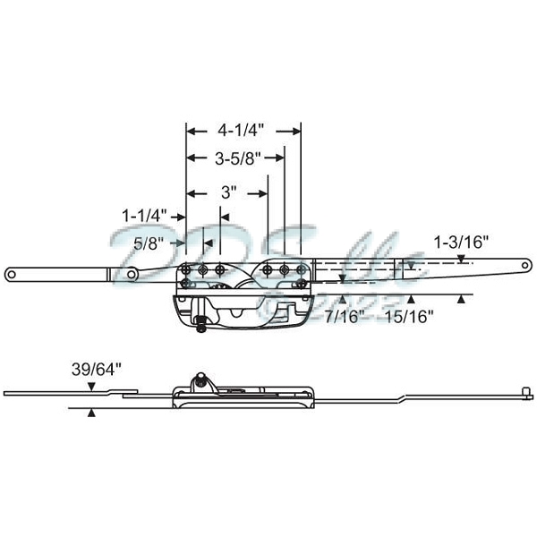 Truth Encore Dual Arm Casement Operator RH 36-369ENSS | Window and Door ...