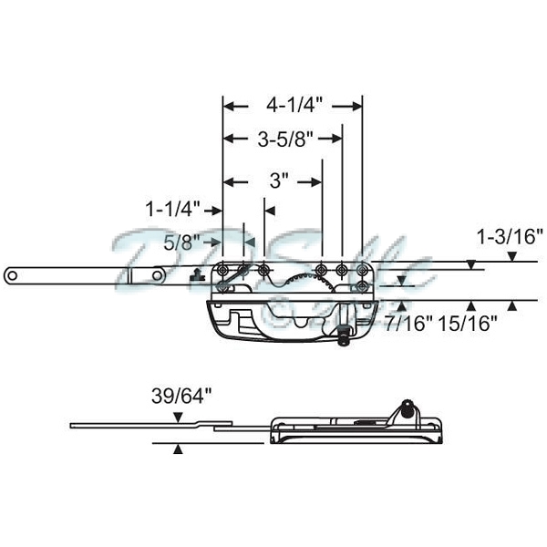 Truth Encore Casement Window Operator RH 36-372EN | Window and Door Parts