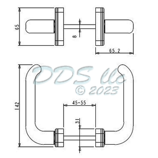 Giesse Balcony Door Handle 401009S Window and Door Parts