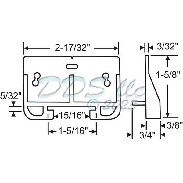 Cabinet Drawer Guide 45-14 | Window and Door Parts