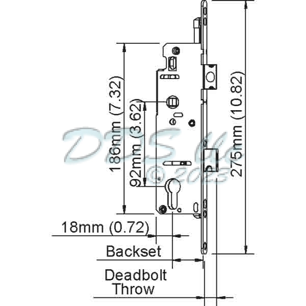 Hoppe Single Point Mortise Lock 11517499 Window and Door Parts