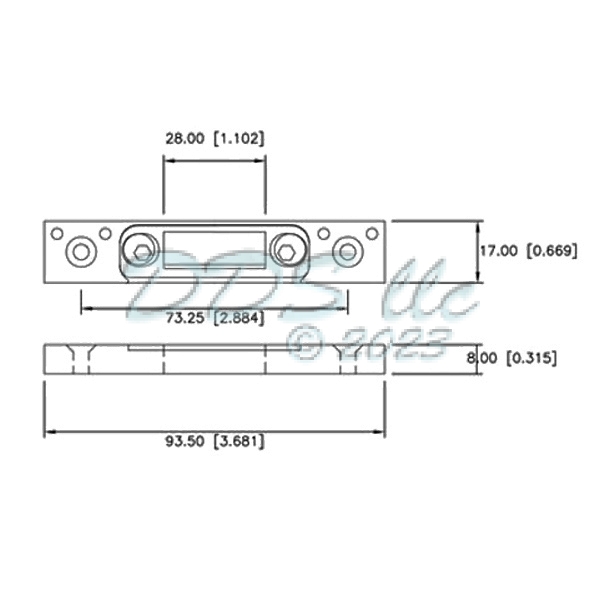 GU Ferco Hardware GU Shootbolt Strike Plate 85410207 85410207