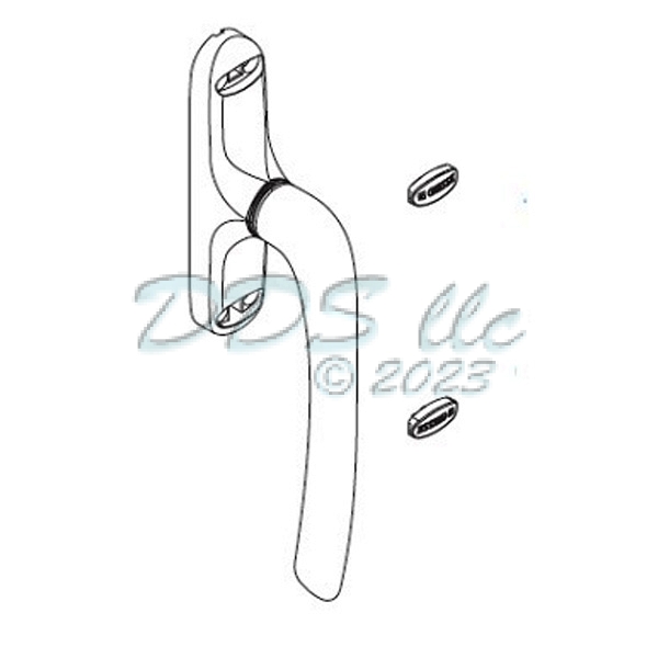 Giesse Unica Handle 85610035W Window and Door Parts