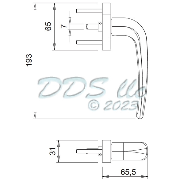 Giesse Sliding Door Handle 85610075 Window and Door Parts