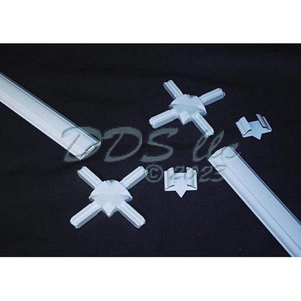 Brixwell Window Grille Kit – White Plastic, 24" Profile, Includes 8 X Connectors & 16 Fasteners, Easy Install For Wood, Vinyl Or Aluminum Windows