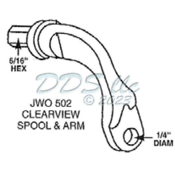Clearview Window Spool and Arm Handle 900-15566 | Window and Door Parts