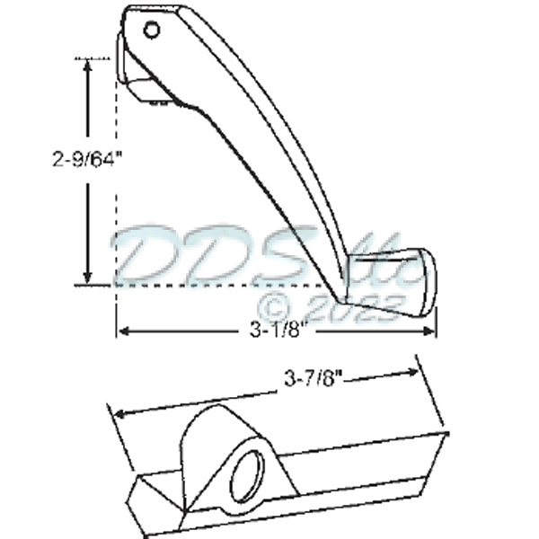 Pella Folding Handle And Cover Champagne 9008869CHF Window and Door