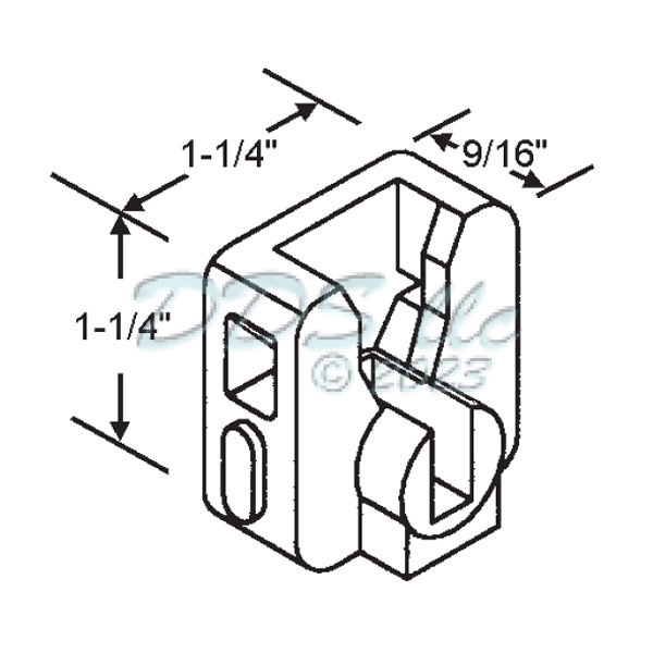 62 Series Window Pivot Lock Shoe 900-9312A | Window and Door Parts